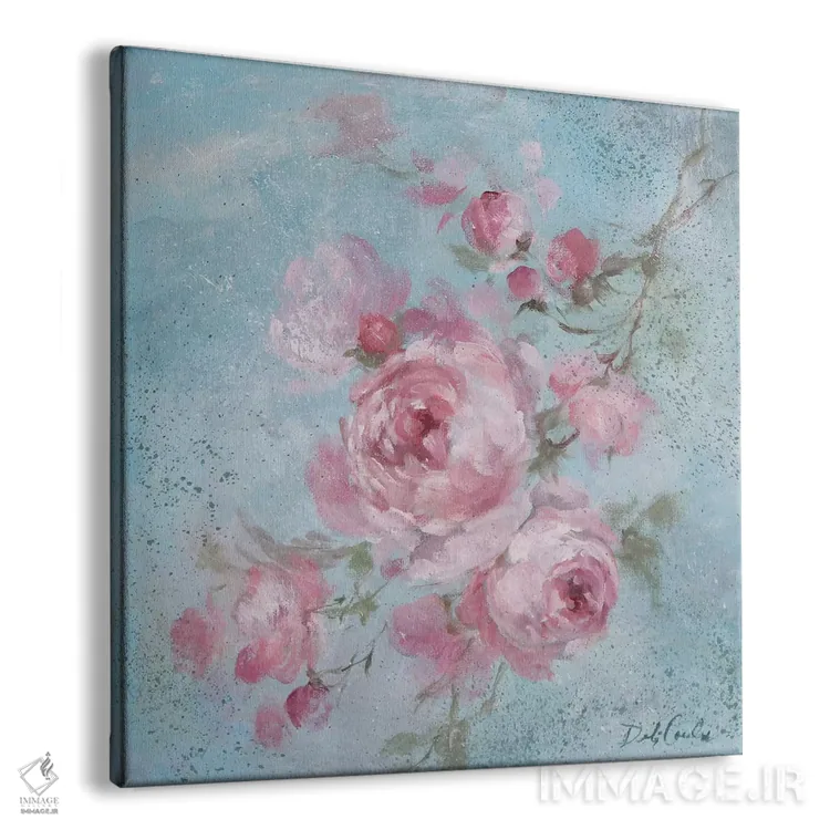 تابلو رز زمستانی ۱ اثر دبی کولز - نمای پرسپکتیو محصول