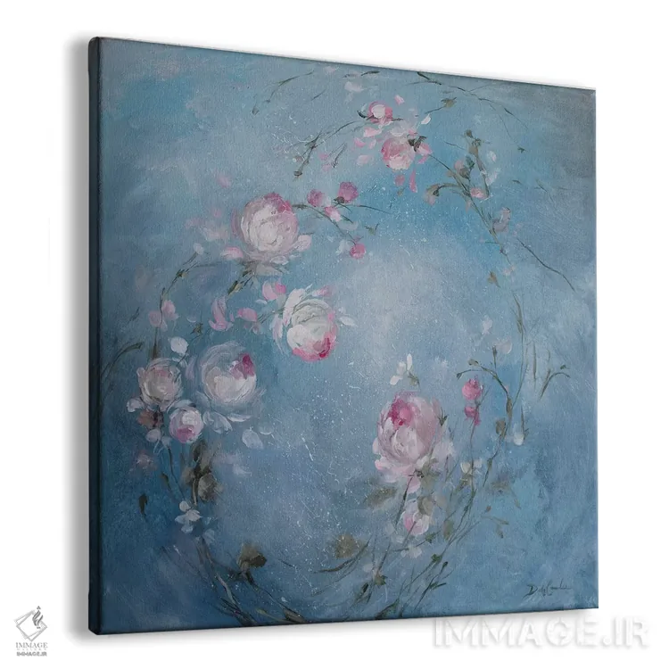 تابلو رز مهتابی اثر دبی کولز - نمای پرسپکتیو محصول