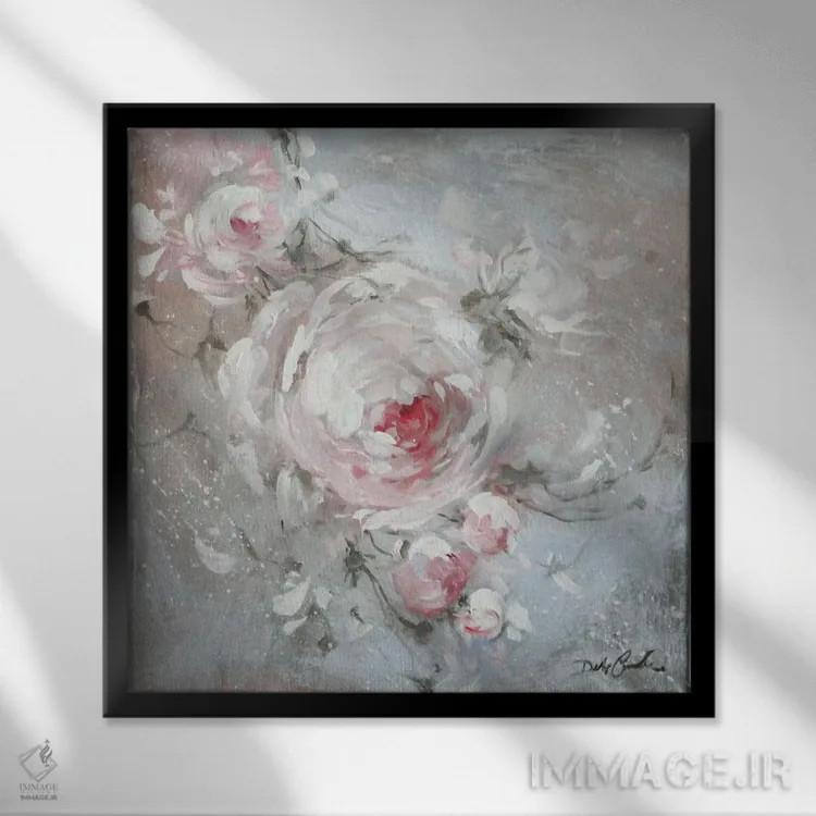 تابلو سرخ شدن ۱ اثر دبی کولز - نمای قابدار مشکی