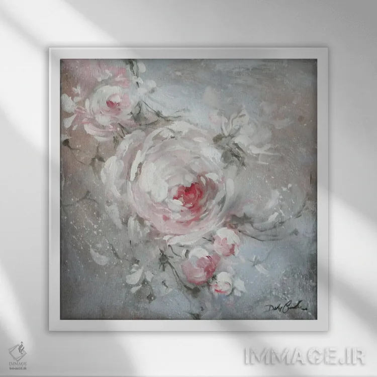 تابلو سرخ شدن ۱ اثر دبی کولز - نمای قابدار سفید