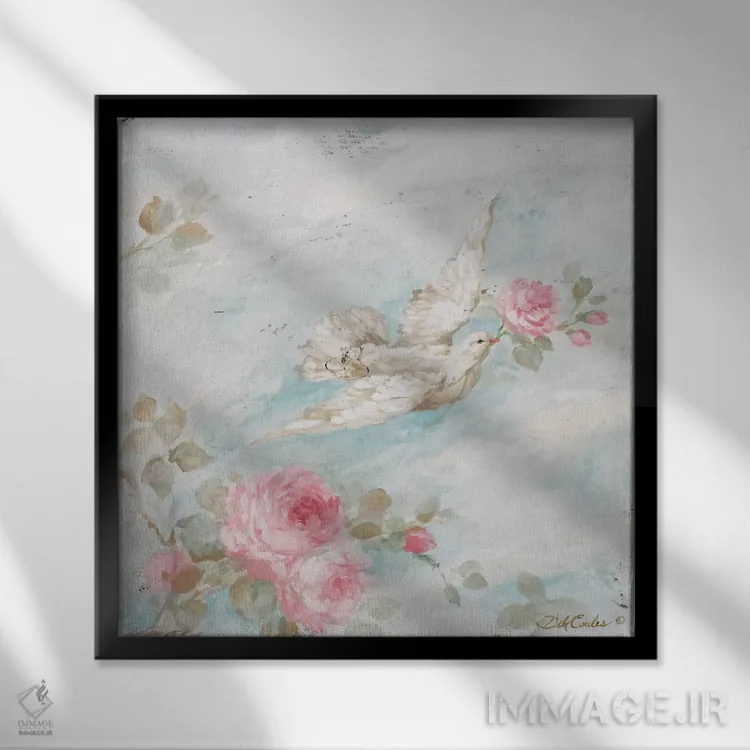 تابلو آرامش اثر دبی کولز - نمای قابدار مشکی