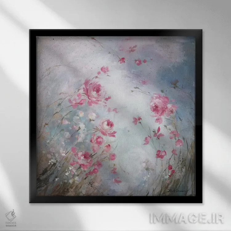 تابلو غروب اثر دبی کولز - نمای قابدار مشکی