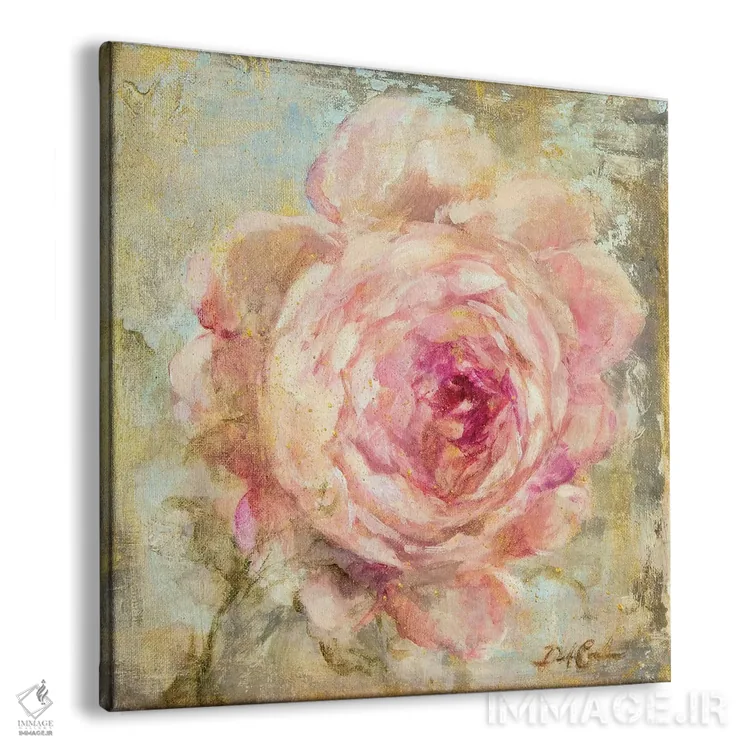 تابلو رز گلد ۲ (طلای رز/رنگ) اثر دبی کولز - نمای پرسپکتیو محصول
