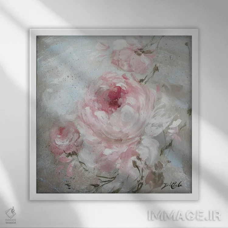 تابلو سرخ شدن ۲ اثر دبی کولز - نمای قابدار سفید