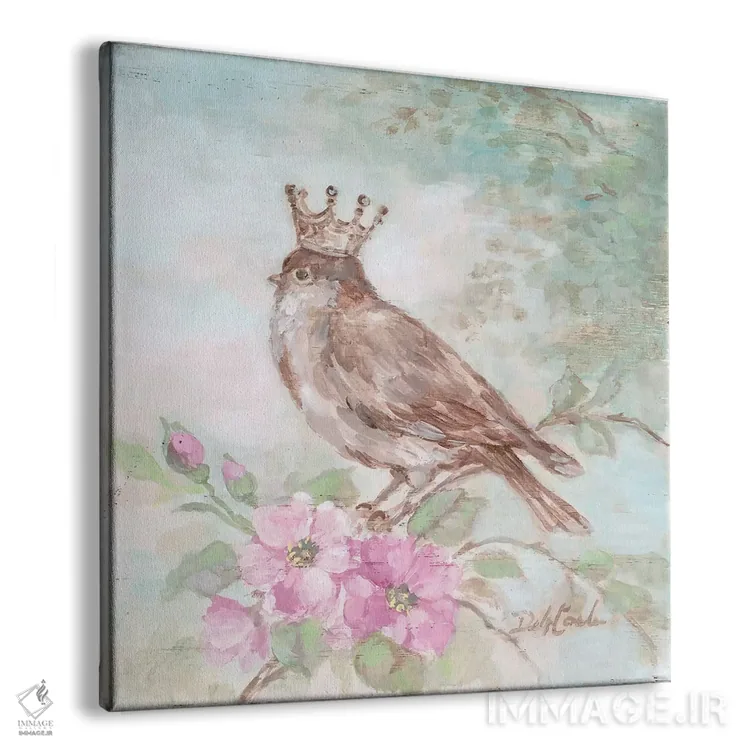 تابلو تاج و پر فرانسوی ۱ اثر دبی کولز - نمای پرسپکتیو محصول