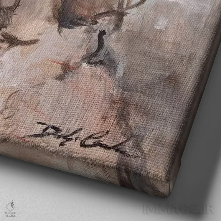 تابلو لابرادور دوست داشتنی (سگ) اثر دبی کولز - نمای نزدیک بافت بوم