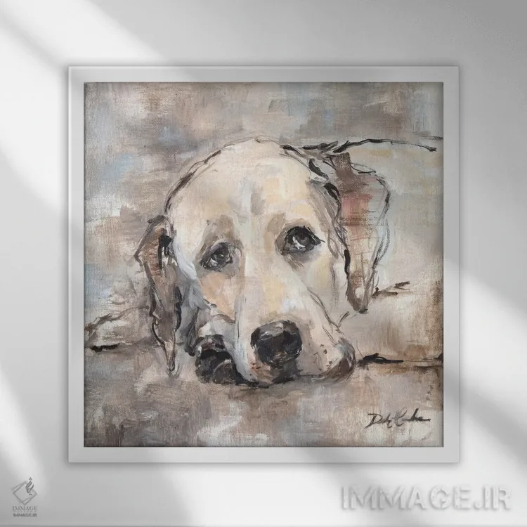 تابلو روزهای تنبل اثر دبی کولز - نمای قابدار سفید