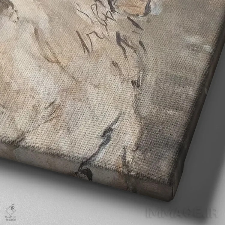 تابلو خانواده اثر دبی کولز - نمای نزدیک بافت بوم