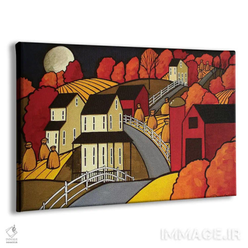 تابلو بوم و پوستر دیواری طرح «Autumn Night» اثر Debbie Criswell - نمای پرسپکتیو محصول