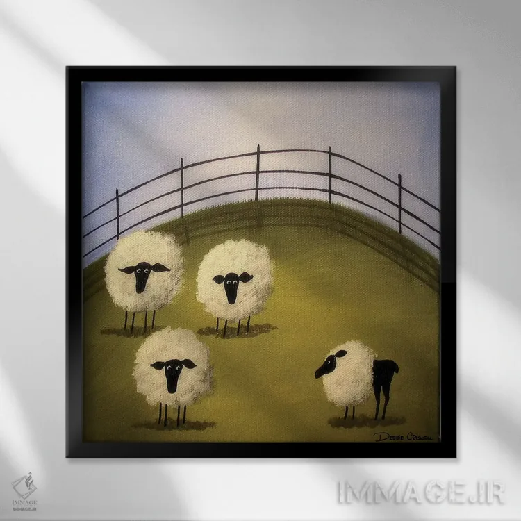 تابلو مصالحه اثر دبی کریسول - نمای قابدار مشکی