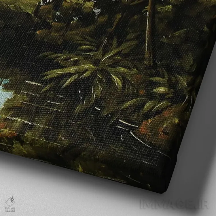 تابلو تالاب گرمسیری اثر دبی کریسول - نمای نزدیک بافت بوم