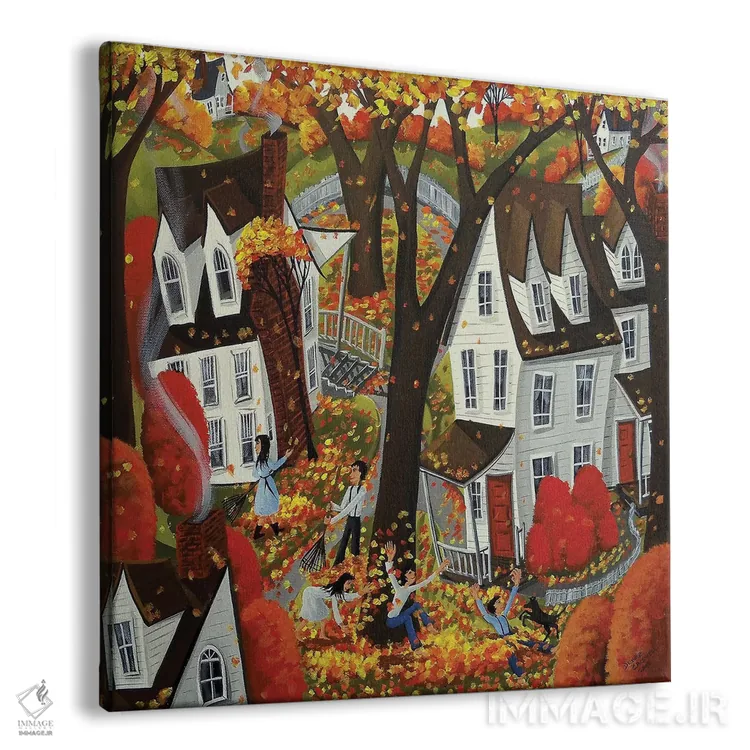 تابلو تفریح روز پاییزی اثر دبی کریسول - نمای پرسپکتیو محصول