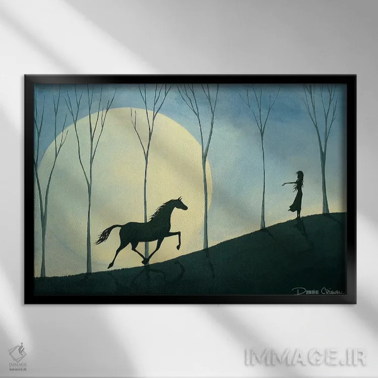 تابلو حس و حال اثر دبی کریسول - نمای قابدار مشکی