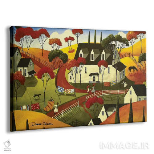 تابلو لحافهای روستایی اثر دبی کریسول - نمای پرسپکتیو محصول