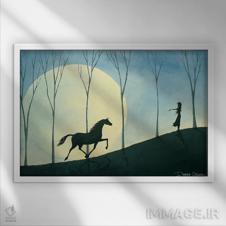تابلو حس و حال اثر دبی کریسول - نمای قابدار سفید