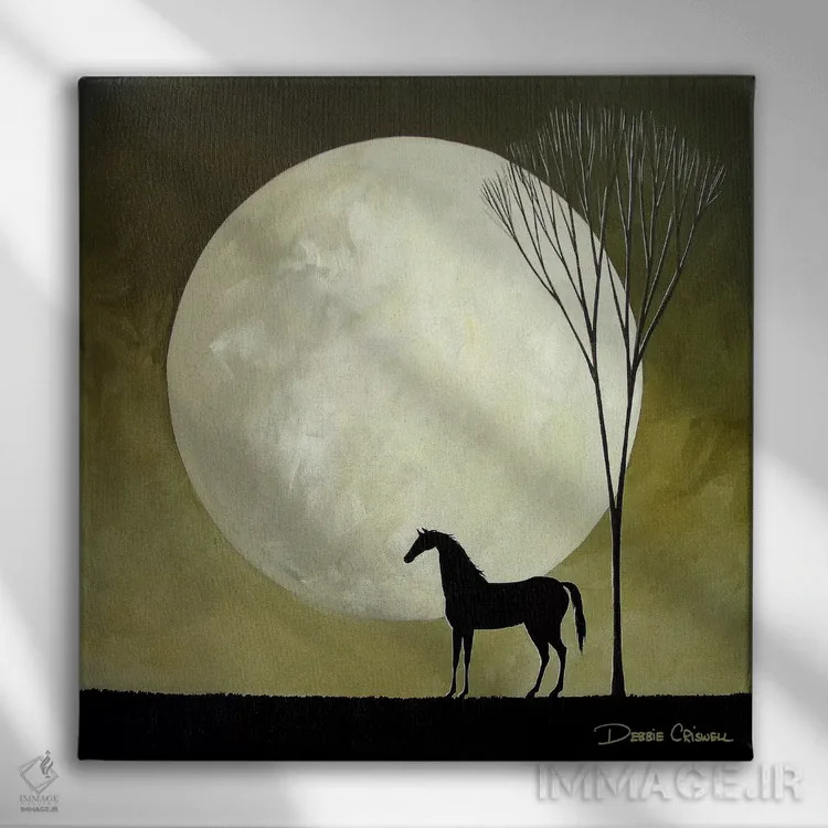 تابلو چشمانداز اثر دبی کریسول - نمای روبهرو روی دیوار