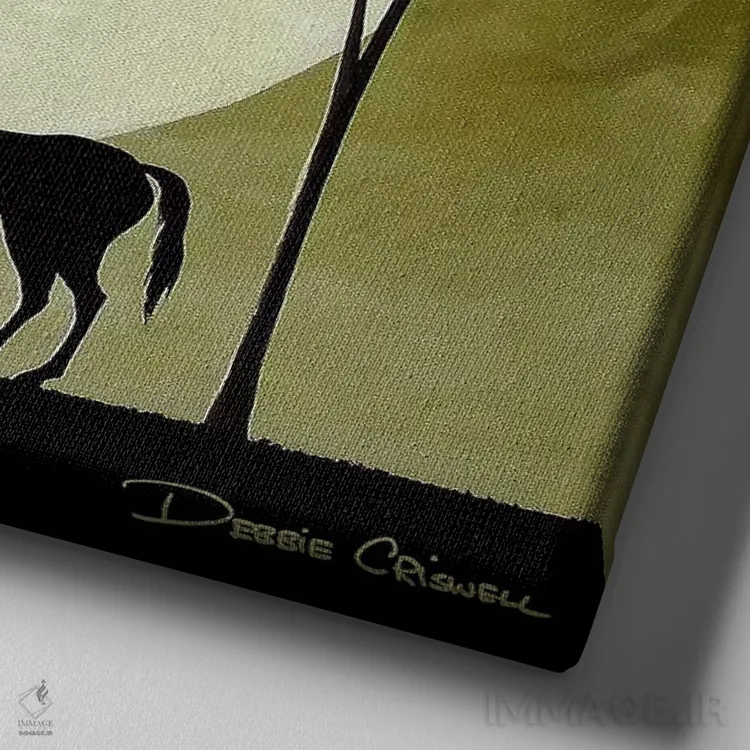 تابلو چشمانداز اثر دبی کریسول - نمای نزدیک بافت بوم