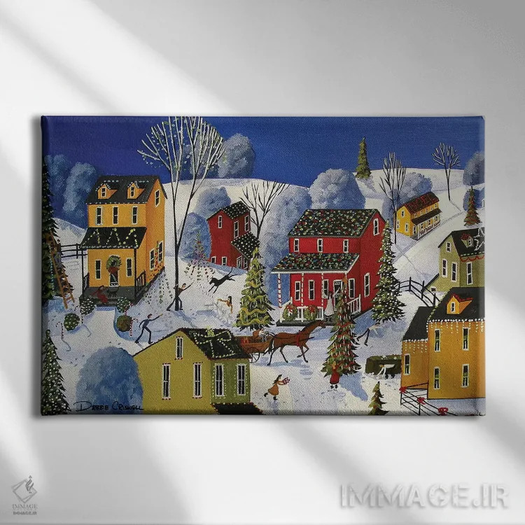 تابلو همه درخشش کریسمس اثر دبی کریسول - نمای روبهرو روی دیوار