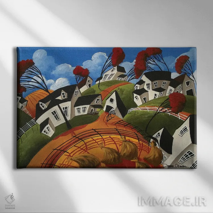 تابلو درهم و برهم اثر دبی کریسول - نمای روبهرو روی دیوار