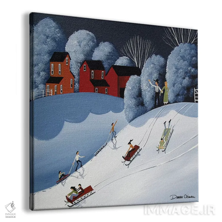 تابلو روز برفی سرگرمکننده با خانواده اثر دبی کریسول - نمای پرسپکتیو محصول
