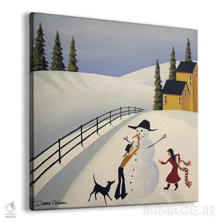 تابلو آدمبرفی بزرگ ما اثر دبی کریسول - نمای پرسپکتیو محصول