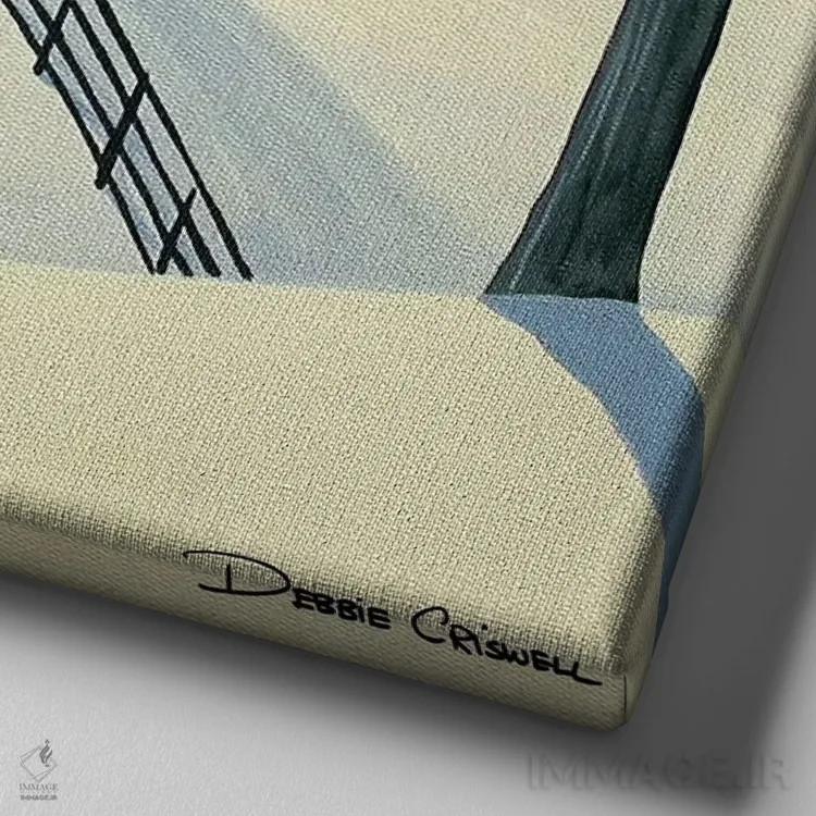 تابلو اوه اوه زمان زمستان اثر دبی کریسول - نمای نزدیک بافت بوم