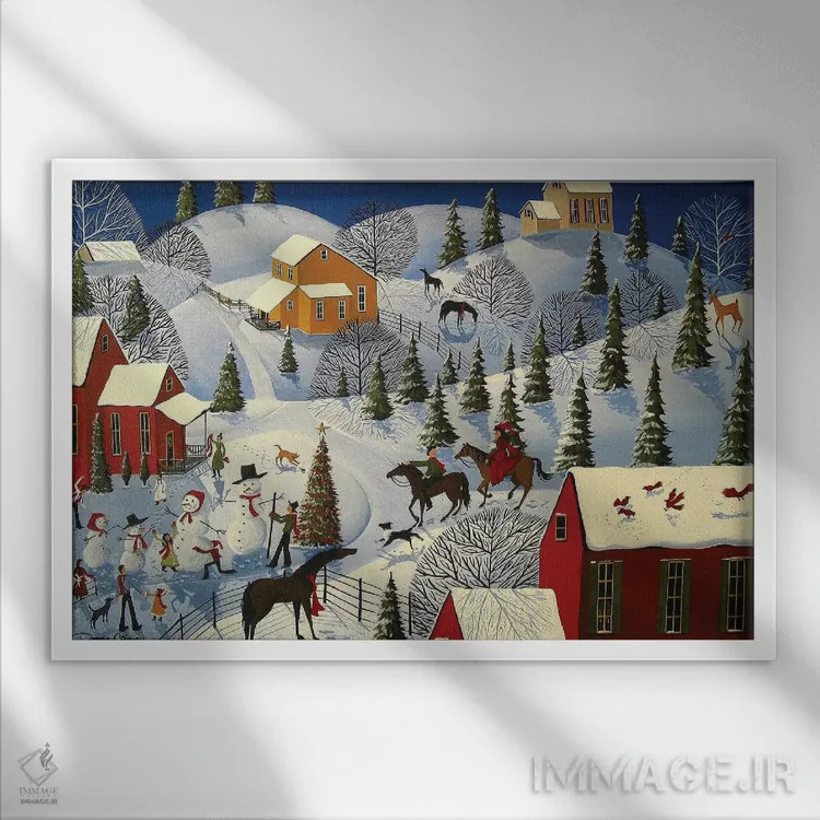 تابلو هدایای مادربزرگ اثر دبی کریسول - نمای قابدار سفید