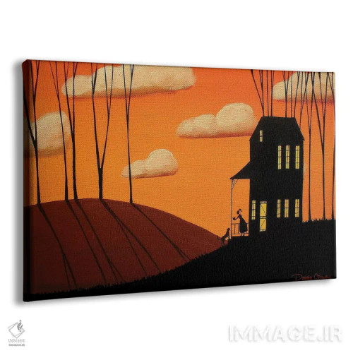 تابلو بوم و پوستر دیواری طرح «Dinner Time Kitty» اثر Debbie Criswell - نمای پرسپکتیو محصول