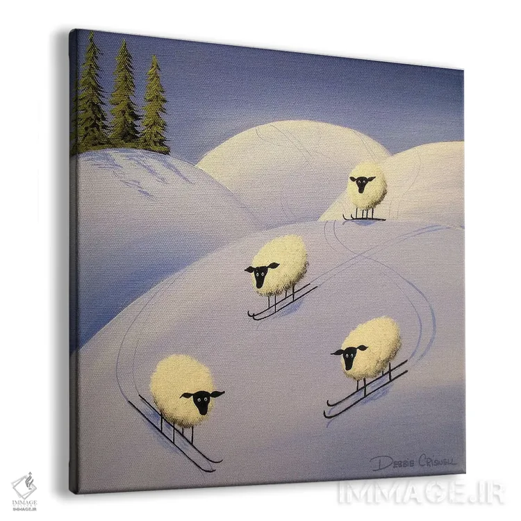 تابلو بوم و پوستر دیواری طرح «It's All Downhill From Here» اثر Debbie Criswell - نمای پرسپکتیو محصول