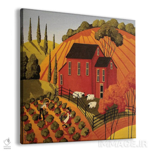 تابلو بوم و پوستر دیواری طرح «Harvesting The Greens» اثر Debbie Criswell - نمای پرسپکتیو محصول