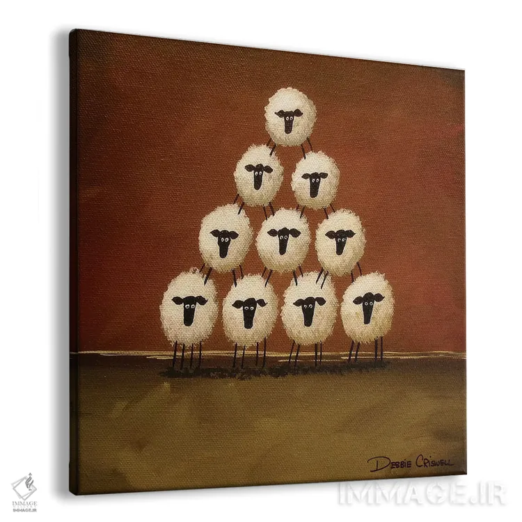 تابلو بوم و پوستر دیواری طرح «Sheep-Amid» اثر Debbie Criswell - نمای پرسپکتیو محصول