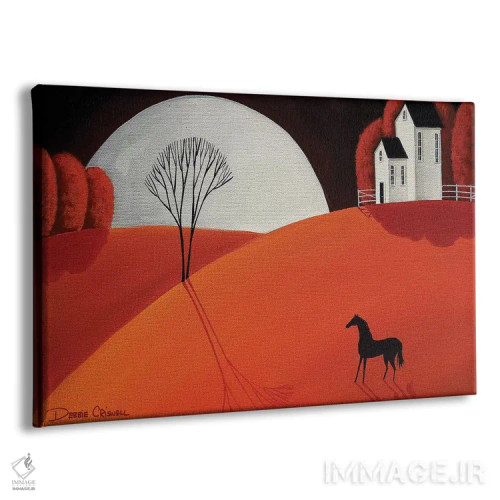 تابلو پونی زیبا اثر دبی کریسول - نمای پرسپکتیو محصول