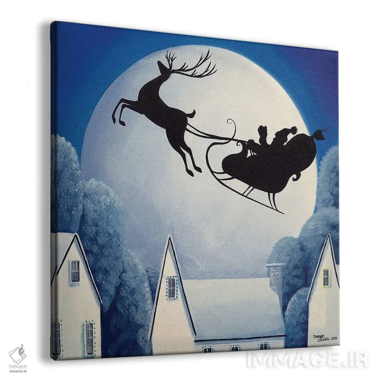 تابلو بابا نوئل دست تکان میدهد اثر دبی کریسول - نمای پرسپکتیو محصول