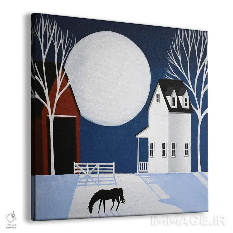 تابلو ماه زمستانی اثر دبی کریسول - نمای پرسپکتیو محصول