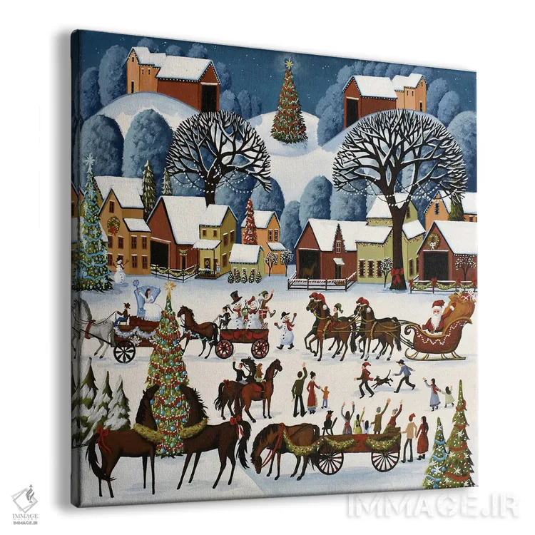 تابلو رژهٔ کریسمس روستایی اثر دبی کریسول - نمای پرسپکتیو محصول