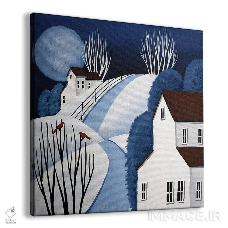 تابلو دو پرنده سرخ اثر دبی کریسول - نمای پرسپکتیو محصول