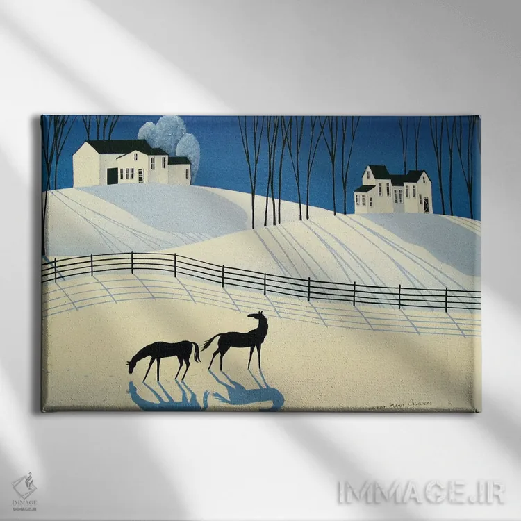 تابلو بلندترین سایههای زمستان اثر دبی کریسول - نمای روبهرو روی دیوار