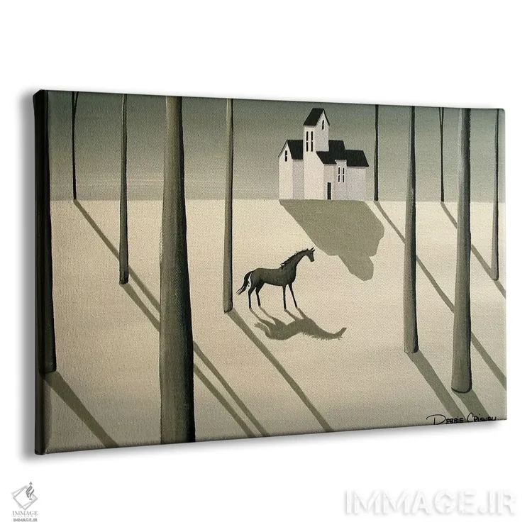 تابلو سایههای خاکستری اثر دبی کریسول - نمای پرسپکتیو محصول