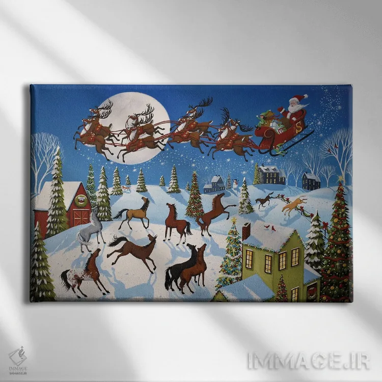 تابلو کریسمس جادویی اثر دبی کریسول - نمای روبهرو روی دیوار