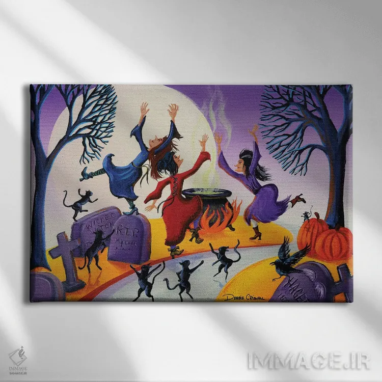 تابلو شلوغی معجونها (جادویی) اثر دبی کریسول - نمای روبهرو روی دیوار