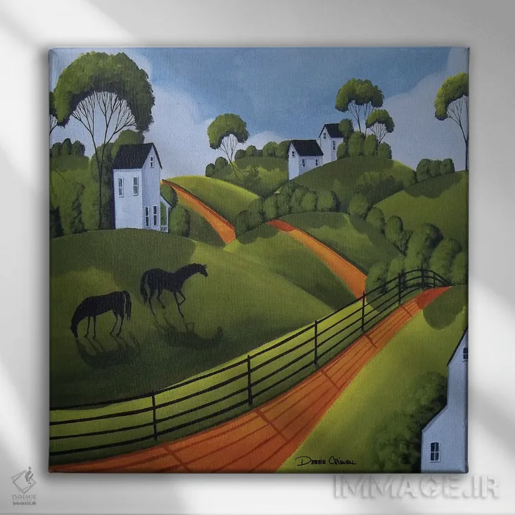 تابلو دوتا شبیه هم اثر دبی کریسول - نمای روبهرو روی دیوار