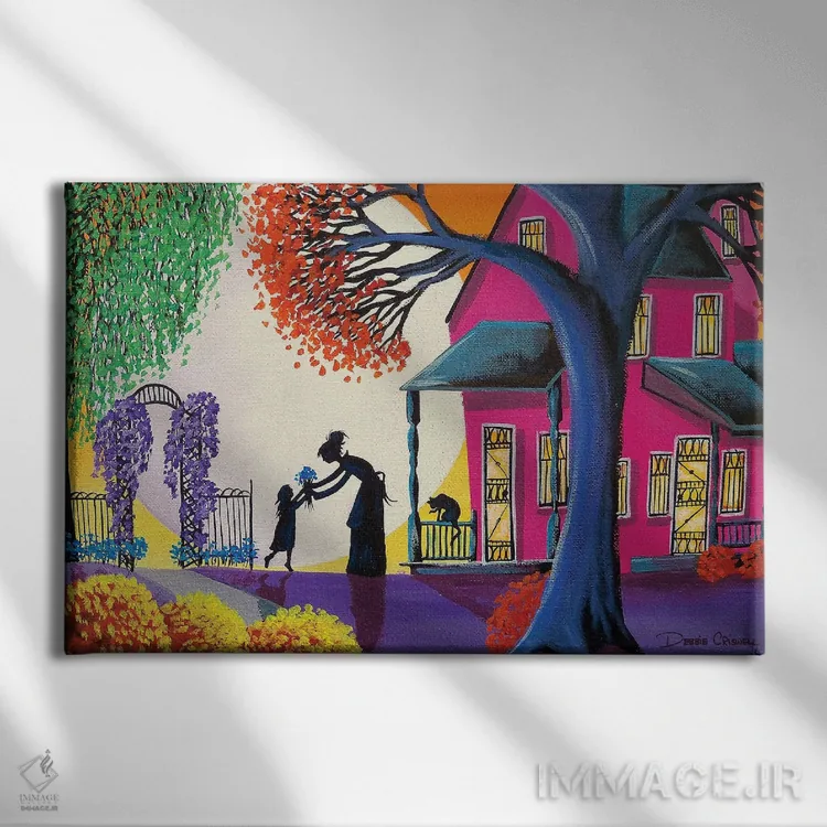 تابلو گلهایی برای مادر اثر دبی کریسول - نمای روبهرو روی دیوار