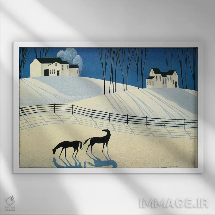 تابلو بلندترین سایههای زمستان اثر دبی کریسول - نمای قابدار سفید