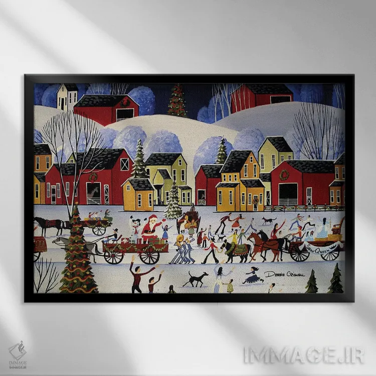 تابلو رژهٔ کریسمس اثر دبی کریسول - نمای قابدار مشکی