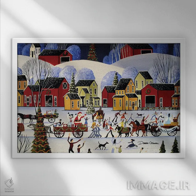 تابلو رژهٔ کریسمس اثر دبی کریسول - نمای قابدار سفید