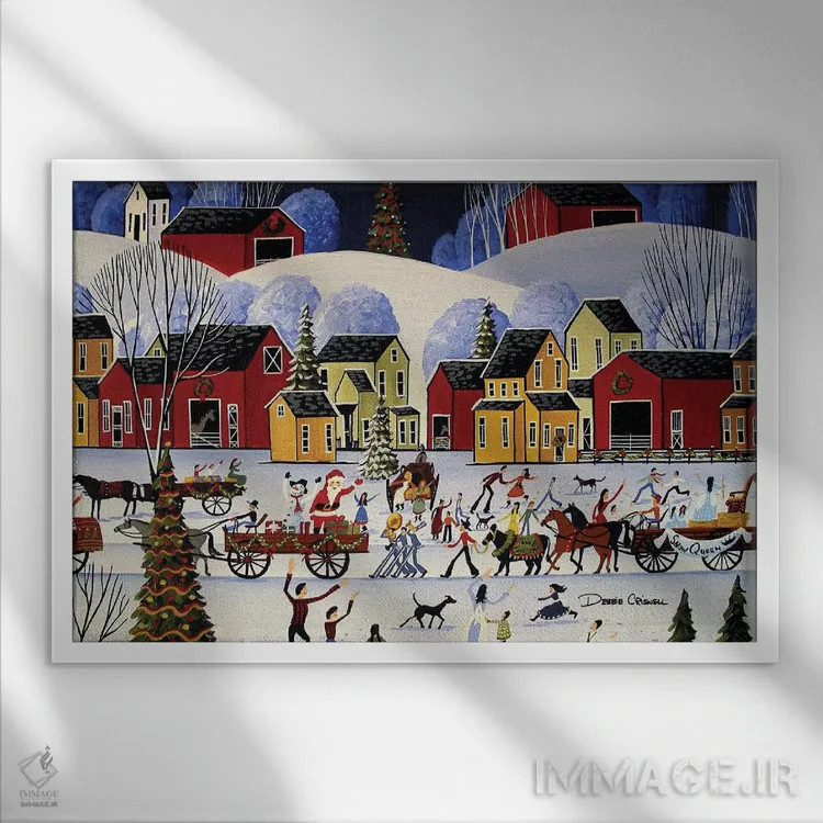 تابلو رژهٔ کریسمس اثر دبی کریسول - نمای قابدار سفید