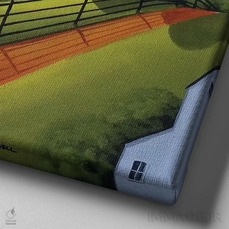 تابلو دوتا شبیه هم اثر دبی کریسول - نمای نزدیک بافت بوم