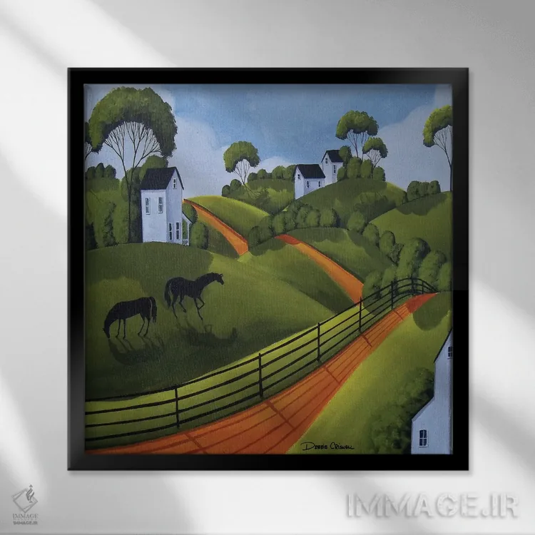 تابلو دوتا شبیه هم اثر دبی کریسول - نمای قابدار مشکی