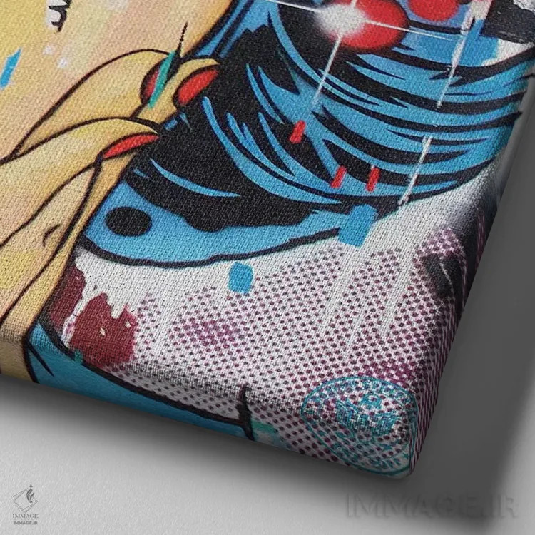 تابلو به چی فکر میکردم؟ اثر دی۱۳ایگو - نمای نزدیک بافت بوم