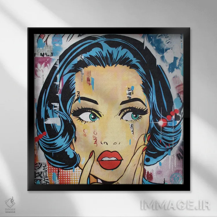 تابلو به چی فکر میکردم؟ اثر دی۱۳ایگو - نمای قابدار مشکی